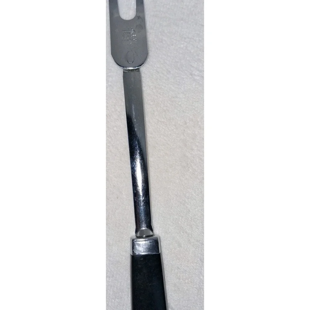 Vintage ECKO Meat Fork Made In USA Black Handle Retro Kitchen Cooking Tool